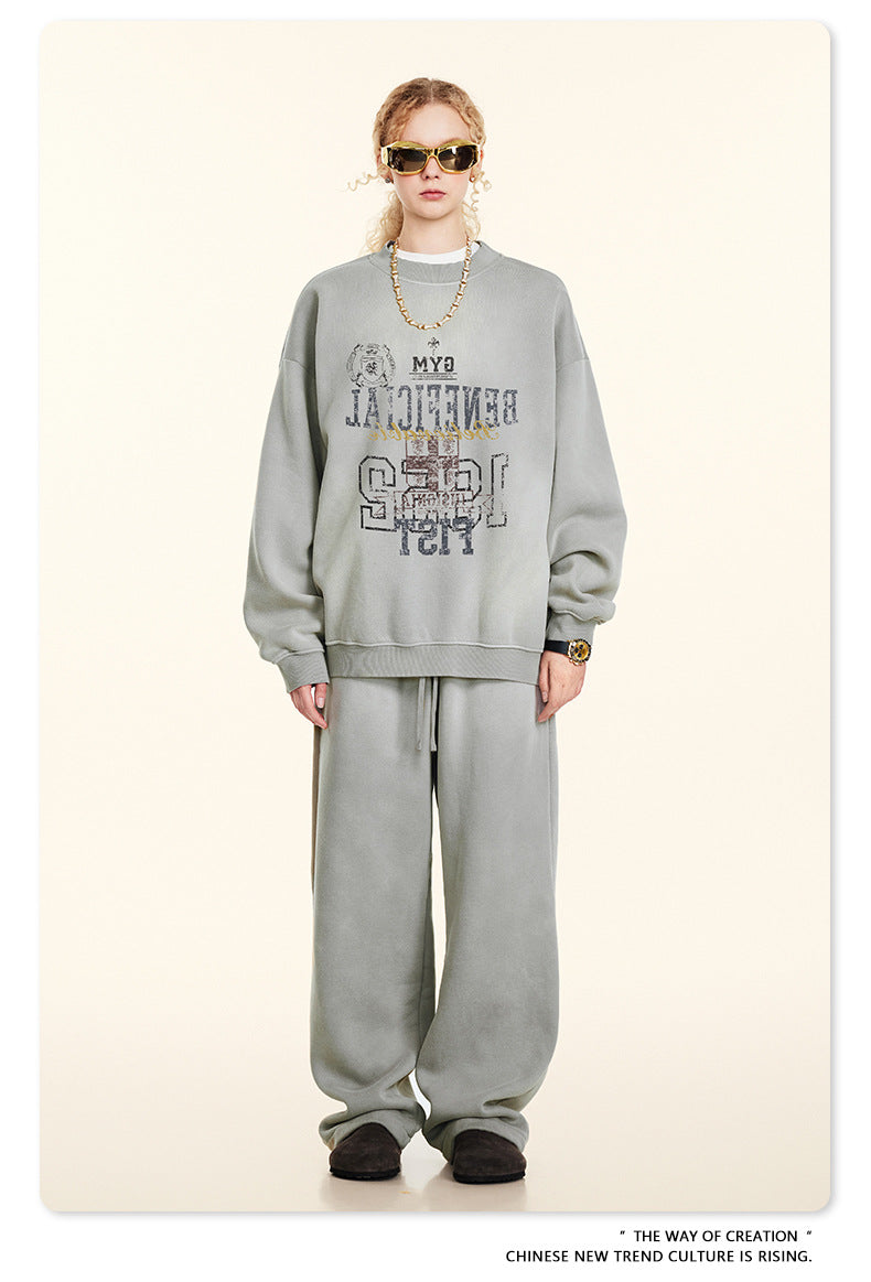 ♛𝔽𝕦𝕤𝕚𝕠𝕟 𝔽𝕠𝕔𝕦𝕤 ♛2025秋冬高磅復古水洗印花帽T B-50