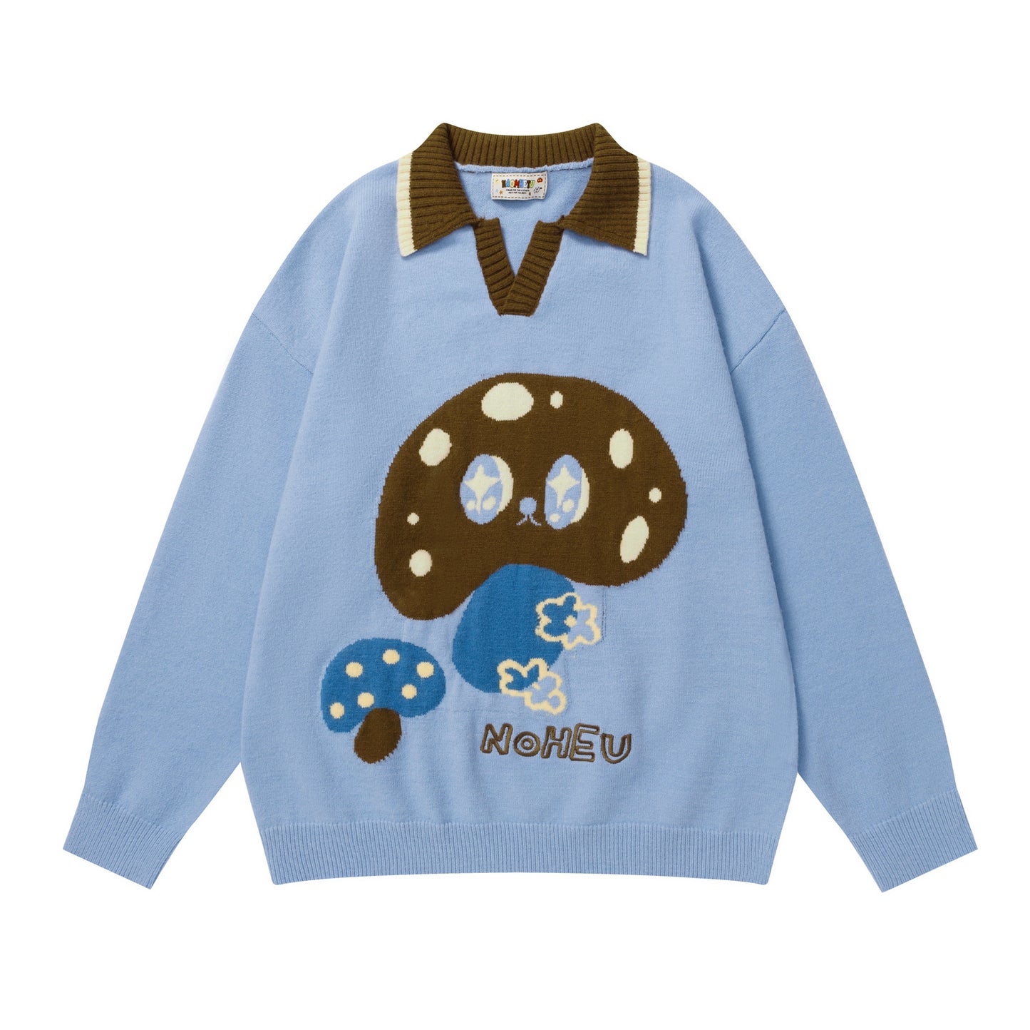 ⓀⓃⒾⓉ𒉽2025秋冬復古撞色慵懶蘑菇針織 M-15