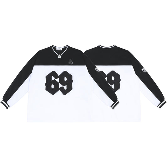 𝔽𝕦𝕤𝕚𝕠𝕟 𝔽𝕠𝕔𝕦𝕤-ᴄʜɪᴄᴀɴᴏ♠︎悍匪♠︎ 球衣拼色嘻哈chicano墨西哥風格外搭衫嘻哈風 GL07