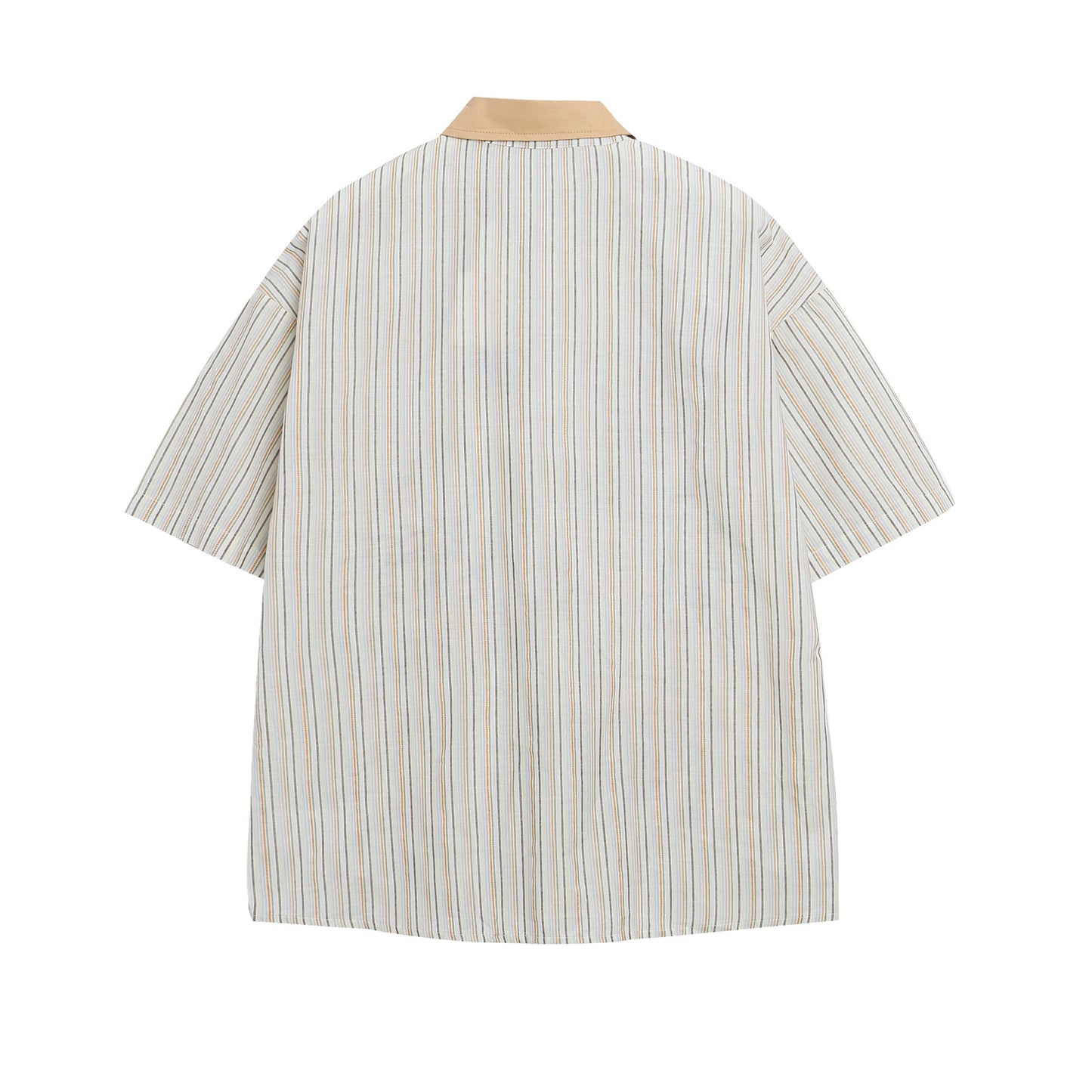 𝔼mbro 𝕊hirt𒉽美式復古可愛動物刺繡短袖百搭襯衫外套IN-567