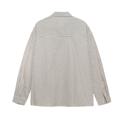 𝔼mbro 𝕊hirt𒉽2025秋冬復古假兩件披肩襯衫外套IN-18