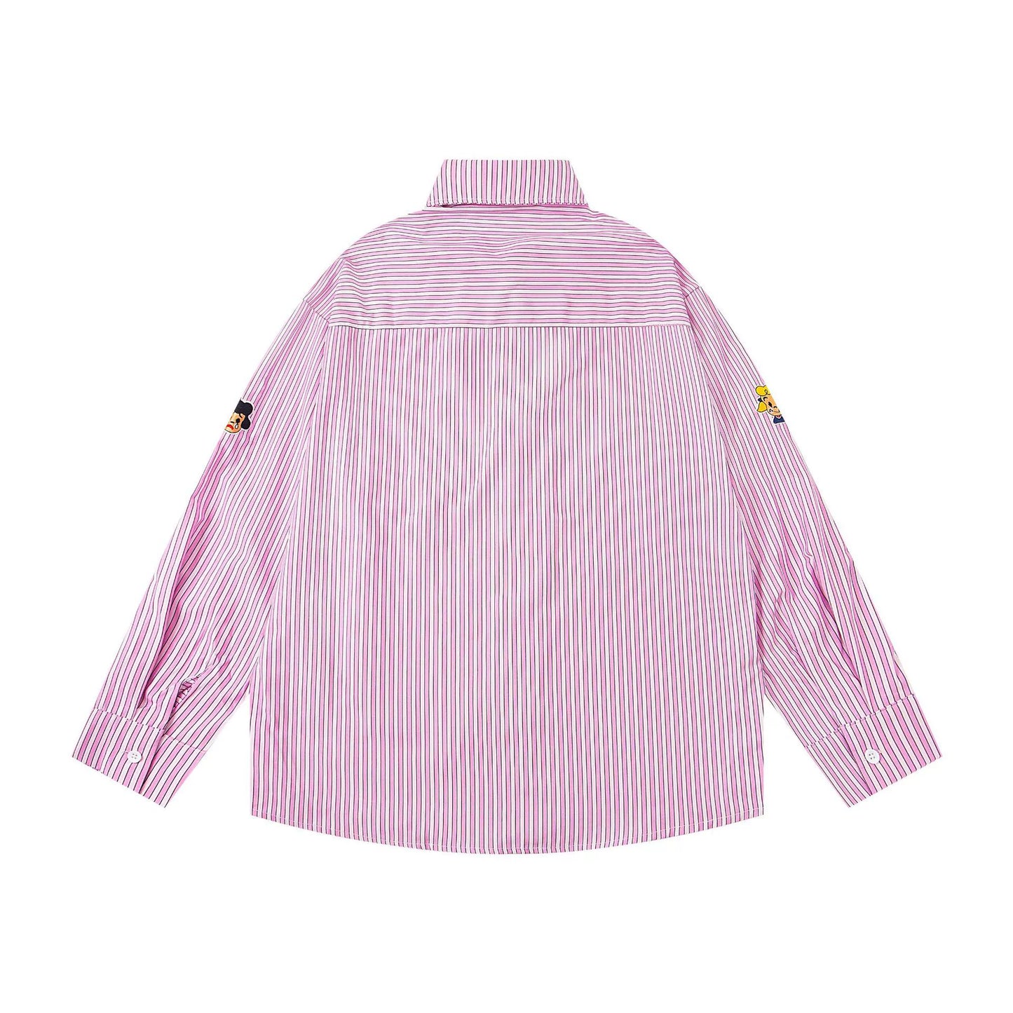 𝔼mbro 𝕊hirt𒉽2025秋冬可愛圖案刺繡寬鬆襯衫N-42