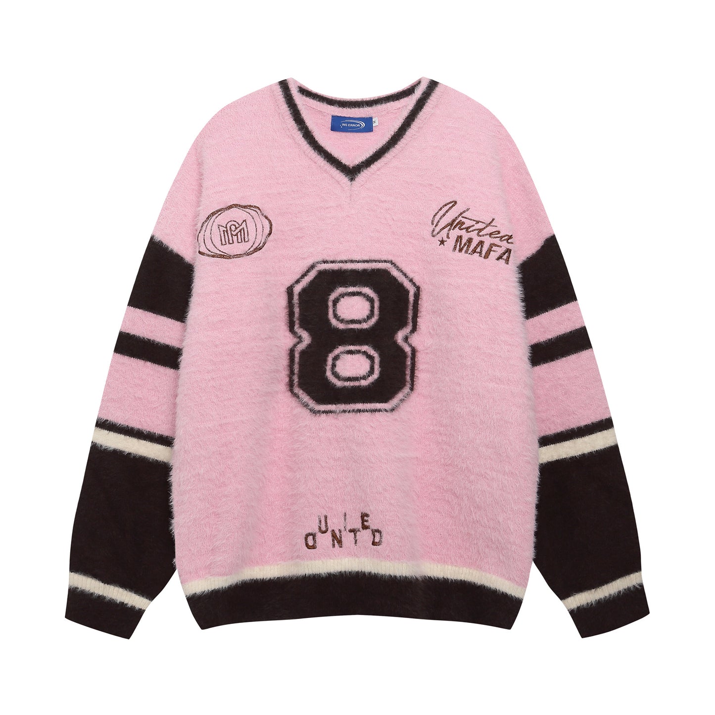 ⓀⓃⒾⓉ𒉽2025秋冬撞色字母慵懶針織 K-89