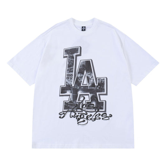 𝔽𝕦𝕤𝕚𝕠𝕟 𝔽𝕠𝕔𝕦𝕤 -ᴄʜɪᴄᴀɴᴏ♠︎悍匪♠︎美式大碼西海岸嘻哈hiphop重磅LA洛杉矶印花chicano風格短袖T恤