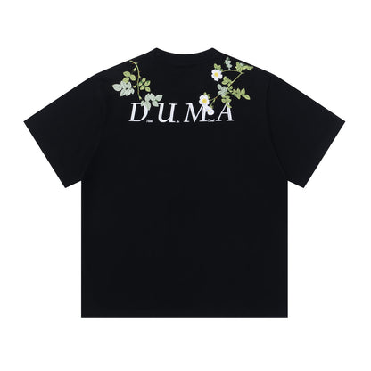 𝕃oose 𝔽it ☞𝟤𝟢𝟤𝟧 ☜美式復古花卉刺繡圓領寬版上衣D-6