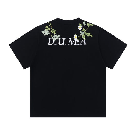 𝕃oose 𝔽it ☞𝟤𝟢𝟤𝟧 ☜美式復古花卉刺繡圓領寬版上衣D-6