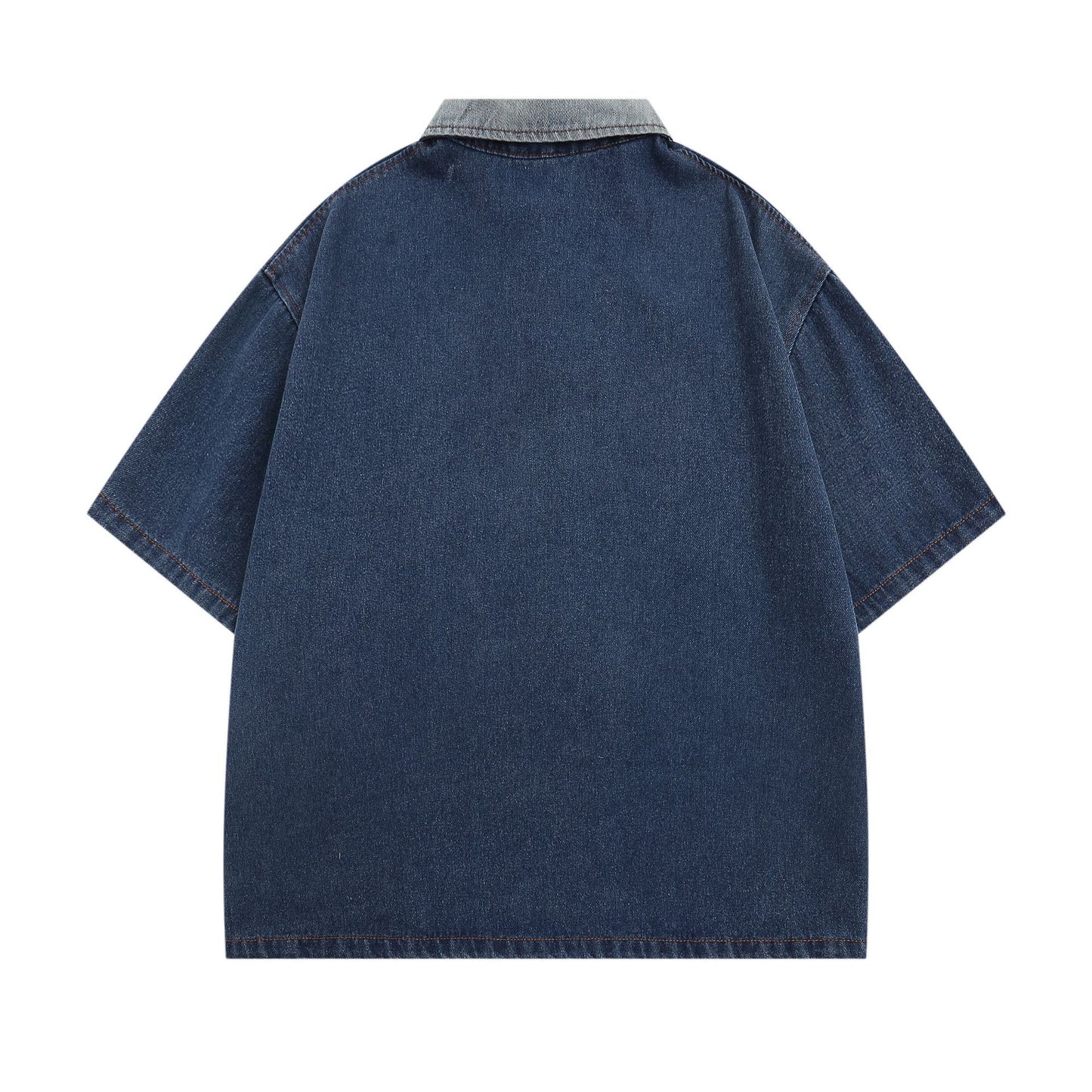 Polo Shirt𒉽美式復古字母刺繡翻領POLO衫IN-69