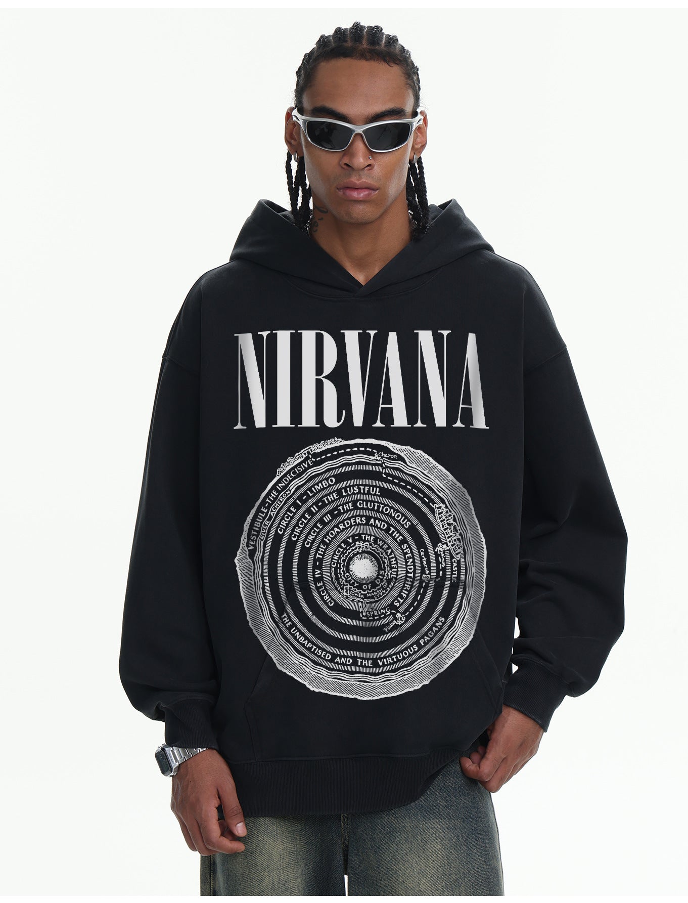 ♛𝔽𝕦𝕤𝕚𝕠𝕟 𝔽𝕠𝕔𝕦𝕤 ♛410G重磅水洗美式復古落肩連帽大學T  FZ-09