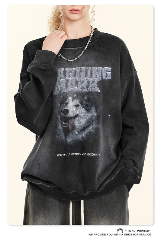 ♛𝔽𝕦𝕤𝕚𝕠𝕟 𝔽𝕠𝕔𝕦𝕤 ♛2025秋冬高磅復古水洗印花帽T B-83