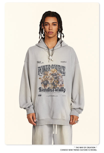 ♛𝔽𝕦𝕤𝕚𝕠𝕟 𝔽𝕠𝕔𝕦𝕤 ♛2025秋冬高磅復古水洗印花厚T 501