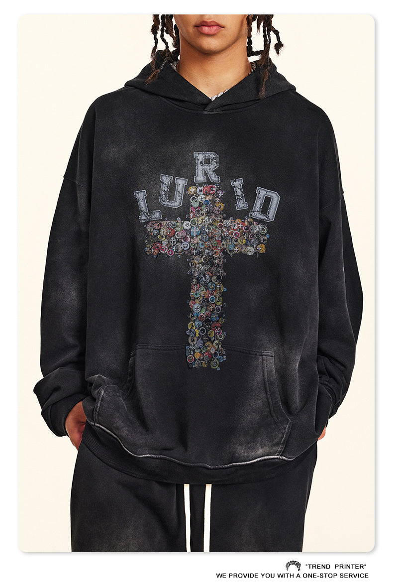 ♛𝔽𝕦𝕤𝕚𝕠𝕟 𝔽𝕠𝕔𝕦𝕤 ♛2025秋冬高磅復古水洗印花帽T 525