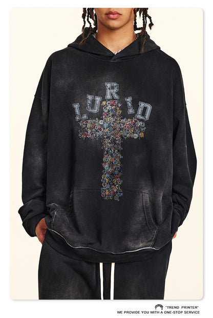 ♛𝔽𝕦𝕤𝕚𝕠𝕟 𝔽𝕠𝕔𝕦𝕤 ♛2025秋冬高磅復古水洗印花帽T 525