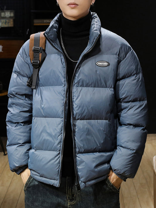 snɔoɟ uoı̣snɟ - 美式復古立領羽絨服2025冬季新款90白鴨絨加厚保暖外套男款 FG-115