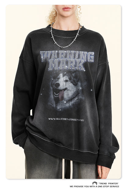 ♛𝔽𝕦𝕤𝕚𝕠𝕟 𝔽𝕠𝕔𝕦𝕤 ♛2025秋冬高磅復古水洗印花帽T B-83