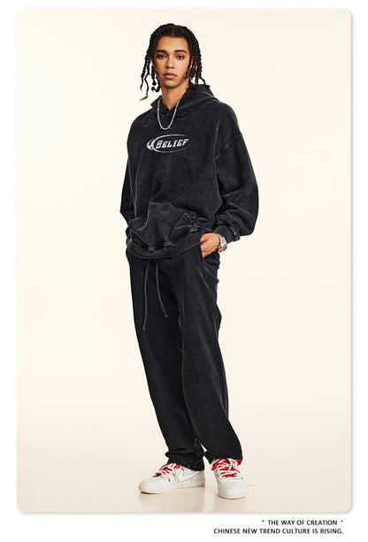 ♛𝔽𝕦𝕤𝕚𝕠𝕟 𝔽𝕠𝕔𝕦𝕤 ♛2025秋冬高磅復古水洗印花帽T 5-88