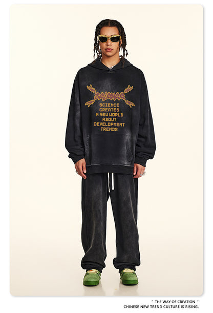 ♛𝔽𝕦𝕤𝕚𝕠𝕟 𝔽𝕠𝕔𝕦𝕤 ♛2025秋冬高磅復古水洗印花帽T 517