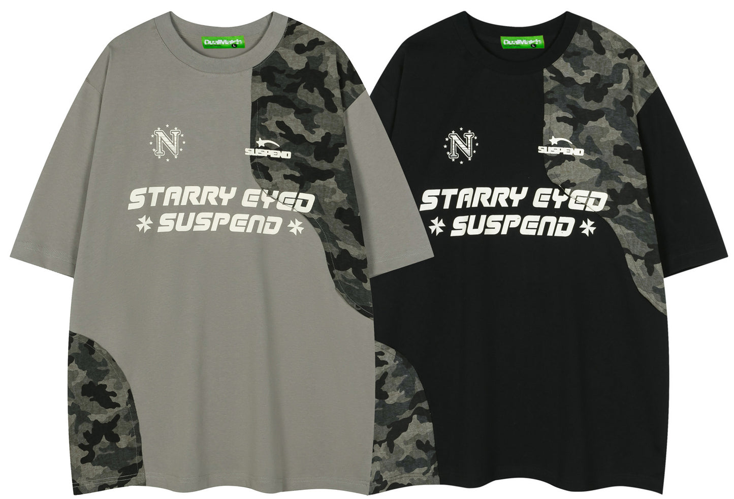 𝕃oose 𝔽it ☞𝟤𝟢𝟤𝟧 ☜美式復古字母印花圓領T-Shirt寬版上衣D-91