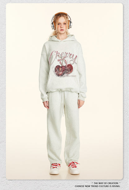 ♛𝔽𝕦𝕤𝕚𝕠𝕟 𝔽𝕠𝕔𝕦𝕤 ♛2025秋冬高磅水洗印花寬鬆落肩帽T582