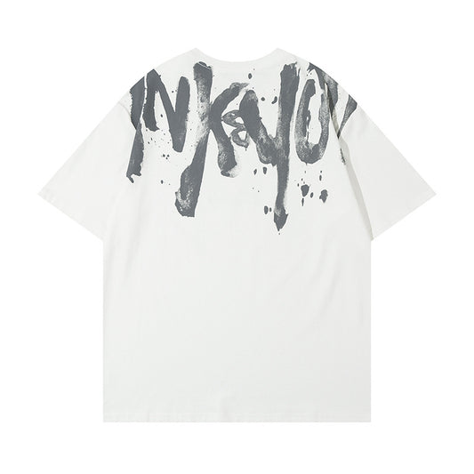 𝕃oose 𝔽it ☞𝟤𝟢𝟤𝟧 ☜美式復古設計感字母風格男女中性 T-Shirt寬版上衣 L023