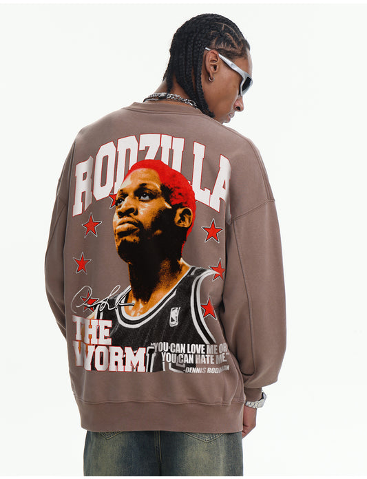 ♛𝔽𝕦𝕤𝕚𝕠𝕟 𝔽𝕠𝕔𝕦𝕤 ♛410G重磅水洗美式復古運動風圓領厚T  GH-43