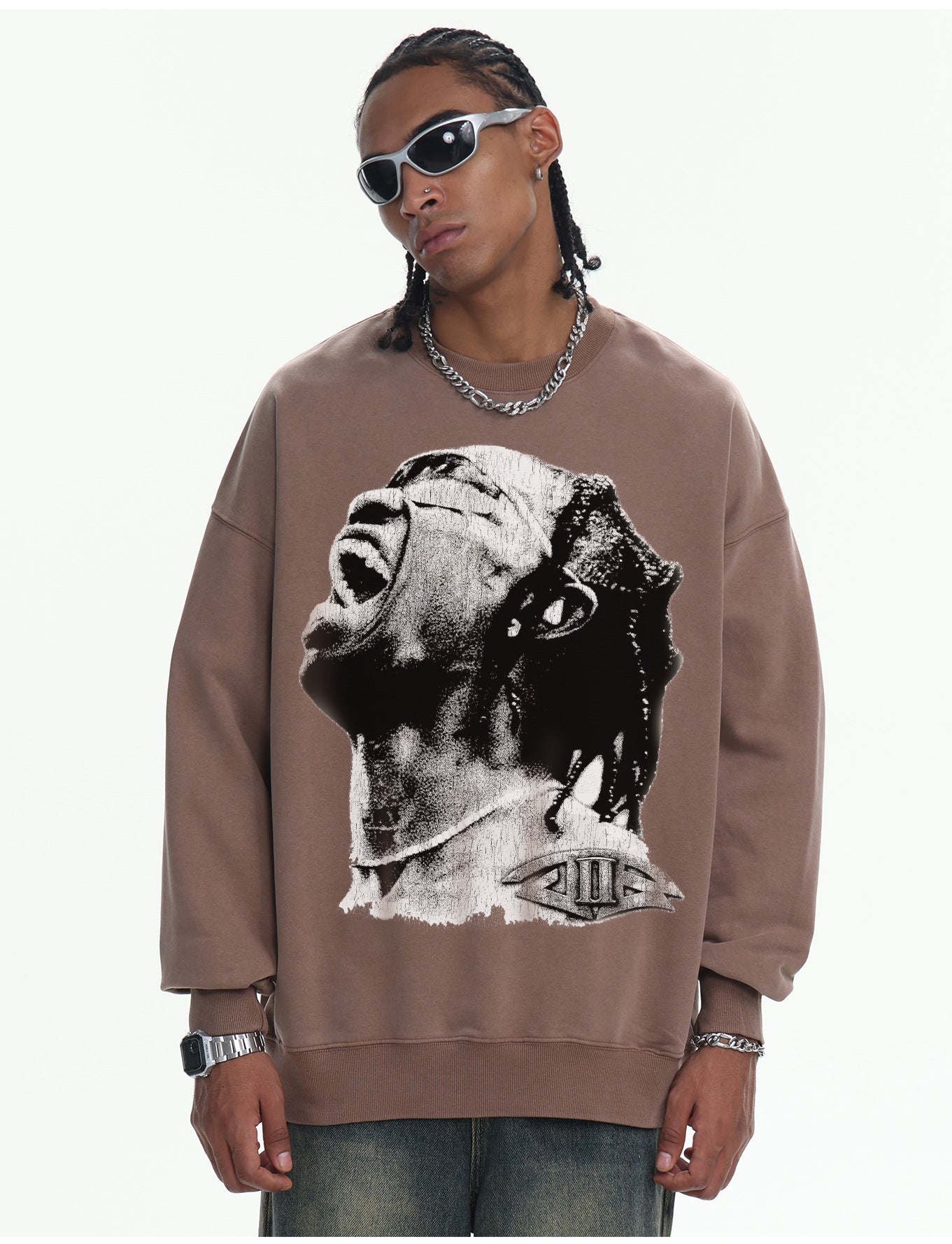 ♛𝔽𝕦𝕤𝕚𝕠𝕟 𝔽𝕠𝕔𝕦𝕤 ♛410G重磅水洗美式復古圓領厚T  GH-52