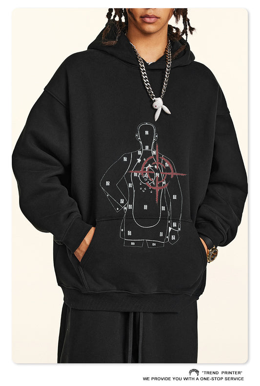 ♛𝔽𝕦𝕤𝕚𝕠𝕟 𝔽𝕠𝕔𝕦𝕤 ♛2025秋冬重磅復古水洗印花帽T B-35