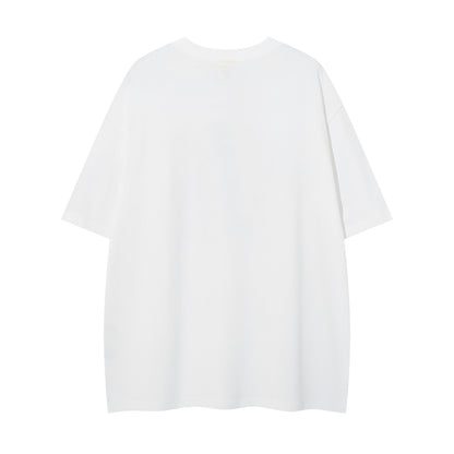 𝕃oose 𝔽it ☞𝟤𝟢𝟤𝟧 ☜美式復古字母拼貼印花 男女中性 T-Shirt寬版上衣 A-907