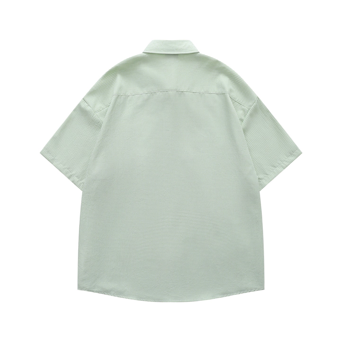 𝔼mbro 𝕊hirt𒉽美式復古趣味可愛小熊短袖寬鬆襯衫YD-13