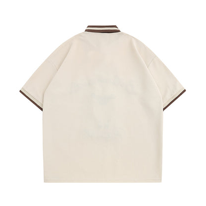 Polo Shirt𒉽美式復古綿羊翻領POLO衫JD-29