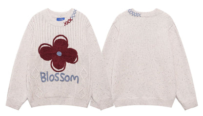 ⓀⓃⒾⓉ𒉽2025秋冬立體鈎織花圓領針織 Y-95