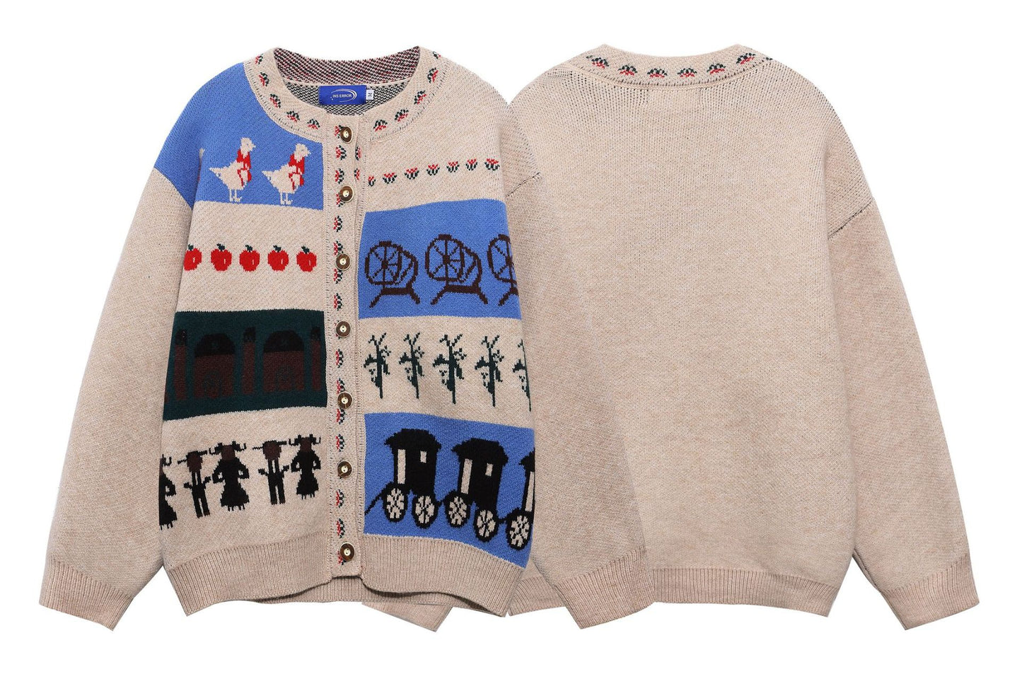 ⓀⓃⒾⓉ𒉽2025秋冬慵懶風圓領針織外套 K-82