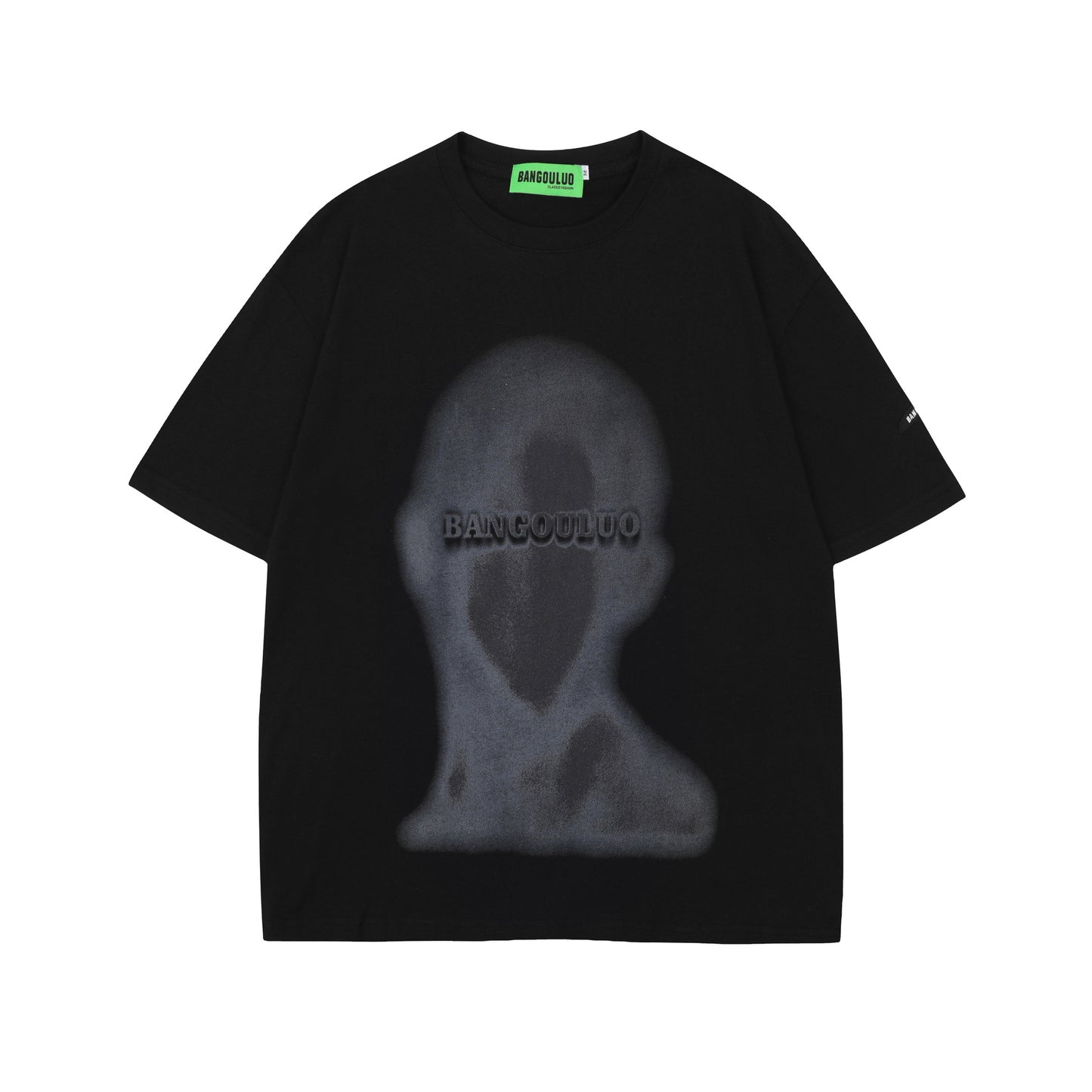 𝕃oose 𝔽it ☞𝟤𝟢𝟤𝟧 ☜美式復古抽象人像塗鴉圓領男女中性 T-Shirt寬版上衣BA-118#