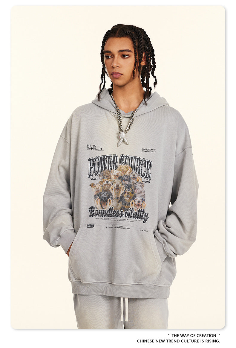 ♛𝔽𝕦𝕤𝕚𝕠𝕟 𝔽𝕠𝕔𝕦𝕤 ♛2025秋冬高磅復古水洗印花厚T 501