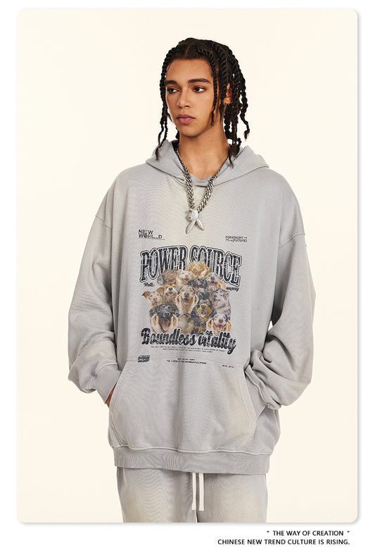 ♛𝔽𝕦𝕤𝕚𝕠𝕟 𝔽𝕠𝕔𝕦𝕤 ♛2025秋冬高磅復古水洗印花厚T 501