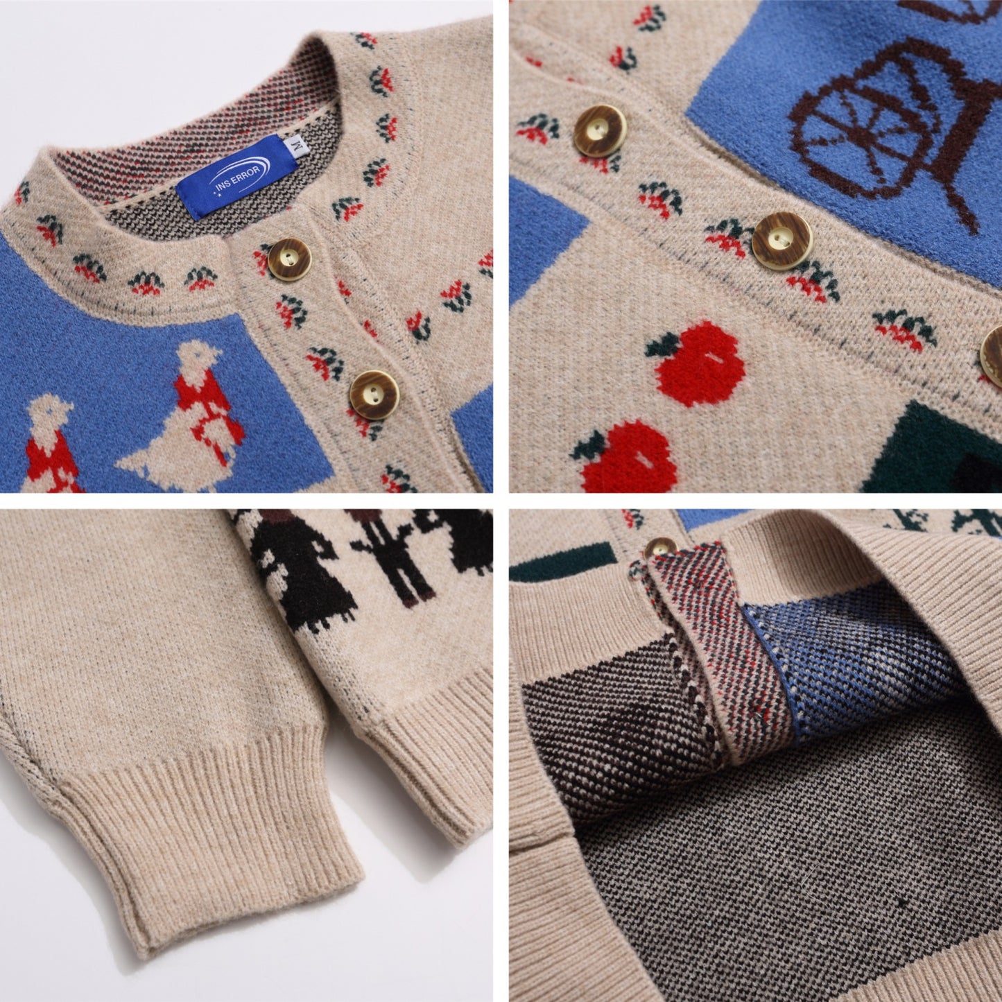 ⓀⓃⒾⓉ𒉽2025秋冬慵懶風圓領針織外套 K-82