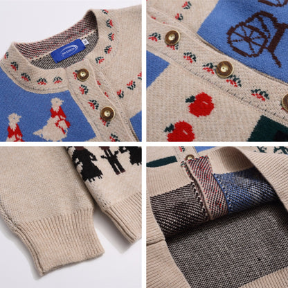 ⓀⓃⒾⓉ𒉽2025秋冬慵懶風圓領針織外套 K-82