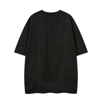 𝕃oose 𝔽it ☞𝟤𝟢𝟤𝟧 ☜美式復古字母刺繡圓領男女中性 T-Shirt寬版上衣JK-70