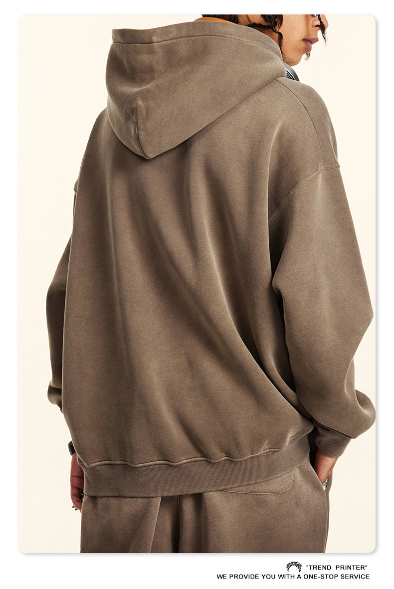 ♛𝔽𝕦𝕤𝕚𝕠𝕟 𝔽𝕠𝕔𝕦𝕤 ♛2025秋冬高磅復古水洗印花帽T B-85