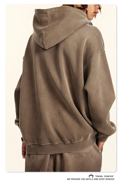 ♛𝔽𝕦𝕤𝕚𝕠𝕟 𝔽𝕠𝕔𝕦𝕤 ♛2025秋冬高磅復古水洗印花帽T B-85