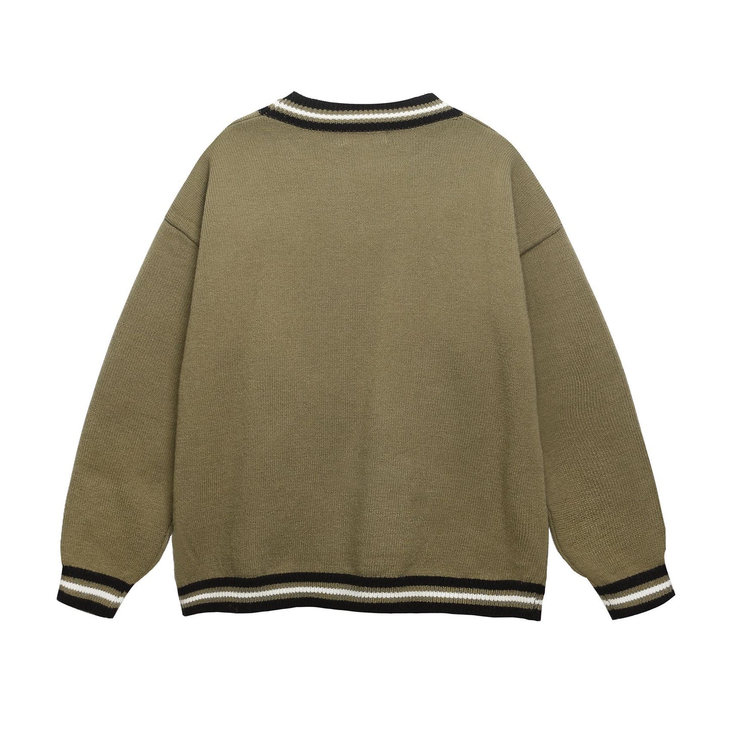 ⓀⓃⒾⓉ𒉽2025秋冬可愛奶牛刺繡圓領針織 K-38