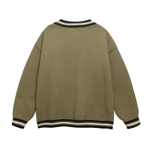 ⓀⓃⒾⓉ𒉽2025秋冬可愛奶牛刺繡圓領針織 K-38