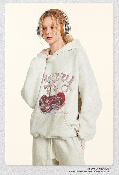 ♛𝔽𝕦𝕤𝕚𝕠𝕟 𝔽𝕠𝕔𝕦𝕤 ♛2025秋冬高磅水洗印花寬鬆落肩帽T582