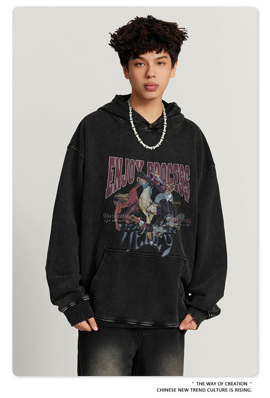 ♛𝔽𝕦𝕤𝕚𝕠𝕟 𝔽𝕠𝕔𝕦𝕤 ♛2025秋冬重磅硬挺水洗印花帽T G-40