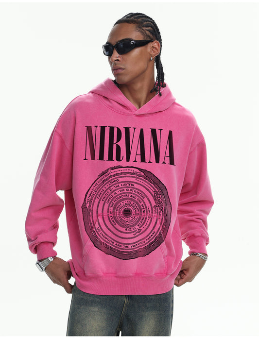 ♛𝔽𝕦𝕤𝕚𝕠𝕟 𝔽𝕠𝕔𝕦𝕤 ♛410G重磅水洗美式復古落肩連帽大學T  FZ-09