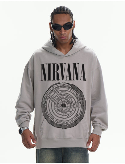 ♛𝔽𝕦𝕤𝕚𝕠𝕟 𝔽𝕠𝕔𝕦𝕤 ♛410G重磅水洗美式復古落肩連帽大學T  FZ-09