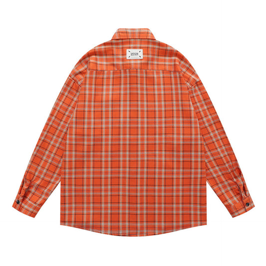 𝔼mbro 𝕊hirt𒉽2025秋冬簡約格子襯衫外套Y-96