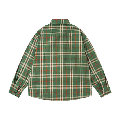 𝔼mbro 𝕊hirt𒉽2025秋冬可愛小狗貼布繡寬鬆衫外套M-02