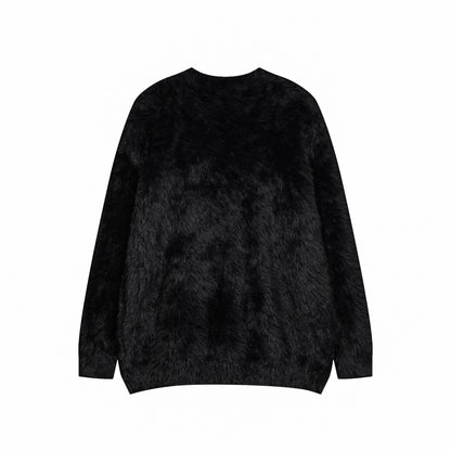 ⓀⓃⒾⓉ𒉽2025秋冬復古慵懶小狗圓領針織 M-14