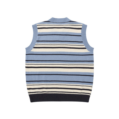 ⓀⓃⒾⓉ𒉽2025秋冬復古小狗刺繡V領針織背心N-09