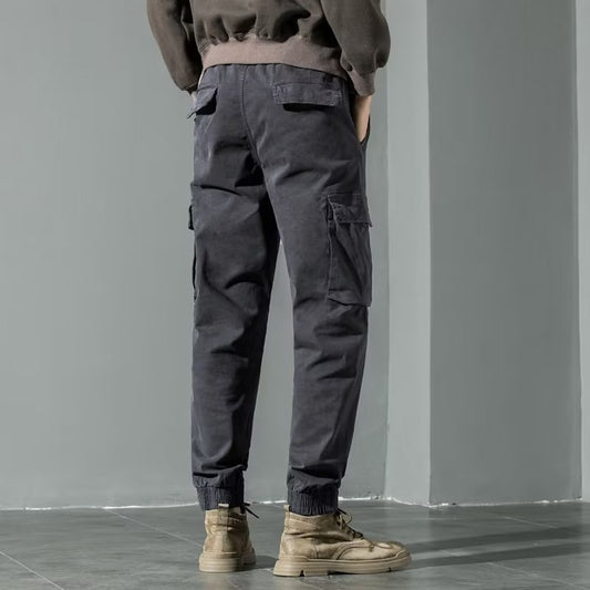 𖥟 𝔽𝕦𝕤𝕚𝕠𝕟 𝔽𝕠𝕔𝕦𝕤 ▓ 𝖜𝖔𝖗𝖐 𝖈𝖑𝖔𝖙𝖍𝖊𝖘 𖢘大碼新款潮流多口袋寬鬆束腳褲工裝褲  D-04 (此款偏合身